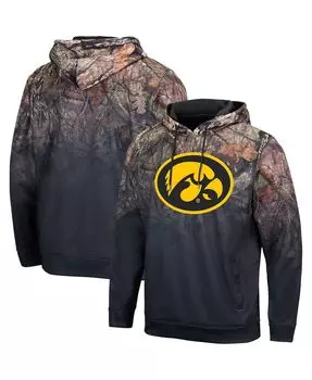 Мужская черная толстовка с капюшоном iowa hawkeyes mossy oak pullover Colosseum, черный