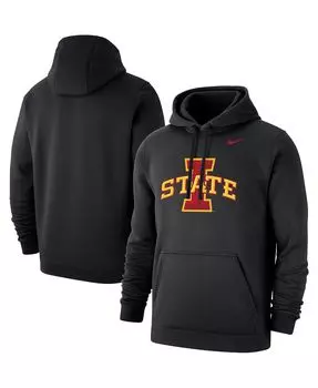 Мужская черная толстовка с капюшоном iowa state cyclones logo club Nike, черный