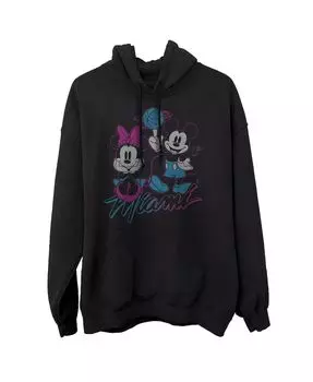 Мужская черная толстовка с капюшоном из пуловера с капюшоном disney mickey and minnie 2020/21 city edition miami heat Junk Food, черный