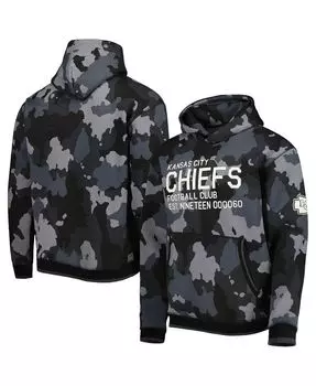 Мужская черная толстовка с капюшоном kansas city chiefs camo pullover The Wild Collective, черный
