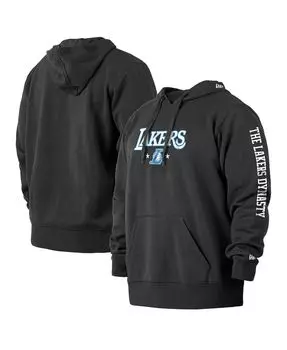 Мужская черная толстовка с капюшоном los angeles lakers 2021/22 city edition big and tall pullover New Era, черный