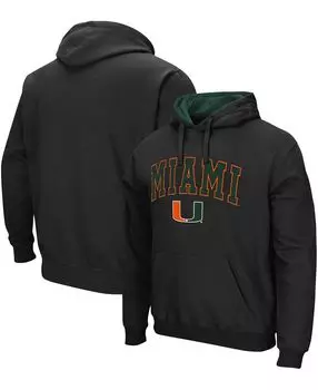 Мужская черная толстовка с капюшоном miami hurricanes arch logo 3.0 Colosseum, черный