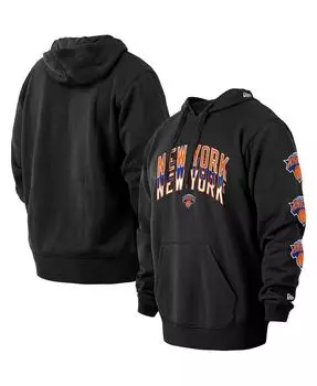 Мужская черная толстовка с капюшоном new york knicks 2022/23 city edition big and tall pullover New Era, черный