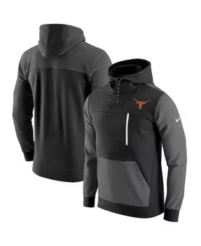 Мужская черная толстовка с капюшоном texas longhorns av-15 2.0 pullover Nike, черный