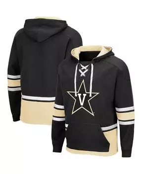 Мужская черная толстовка с капюшоном vanderbilt commodores lace up 3.0 pullover Colosseum, черный