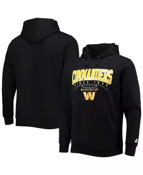 Мужская черная толстовка с капюшоном washington commanders premier pullover Starter, черный