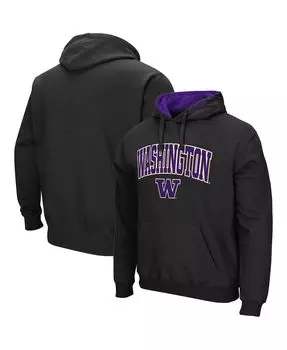 Мужская черная толстовка с капюшоном washington huskies arch and logo 3.0 Colosseum, черный