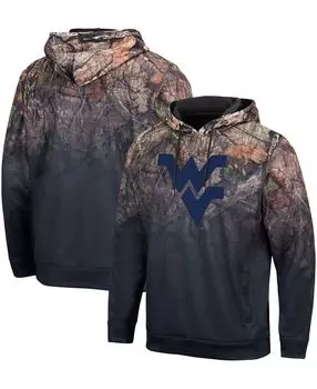 Мужская черная толстовка с капюшоном west virginia mountaineers mossy oak pullover Colosseum, черный