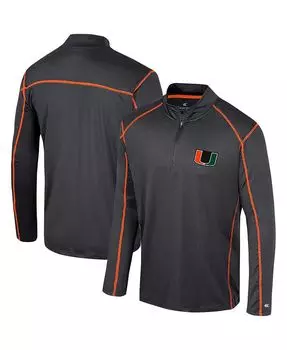 Мужская черная ветровка с молнией в четверть Miami Hurricanes Cameron Colosseum, черный