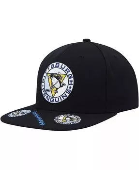 Мужская черная винтажная шляпа Pittsburgh Penguins Trick Snapback Hat Mitchell & Ness, черный