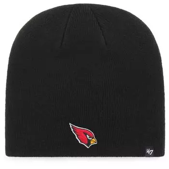 Мужская черная вязаная шапка с логотипом '47 Arizona Cardinals Primary