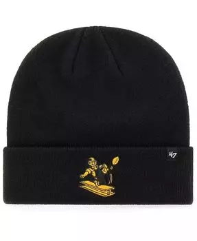 Мужская черная вязаная шапка с манжетами Pittsburgh Steelers Legacy '47 Brand, черный
