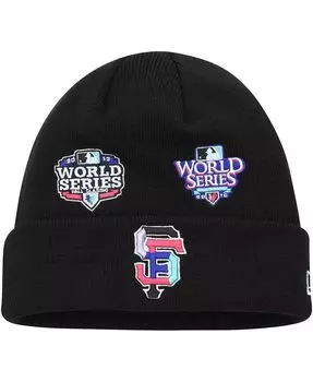 Мужская черная вязаная шапка San Francisco Giants Polar Lights с манжетами New Era