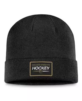 Мужская черная вязаная шапка Vegas Golden Knights Authentic Pro с манжетами Fanatics, черный