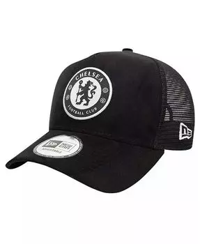 Мужская черная замшевая регулируемая шляпа Chelsea A-Frame Trucker 9FORTY New Era, черный