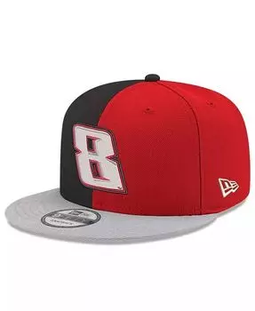 Мужская черно-алая регулируемая шляпа Kyle Busch 9FIFTY с разрезом Snapback New Era, черный