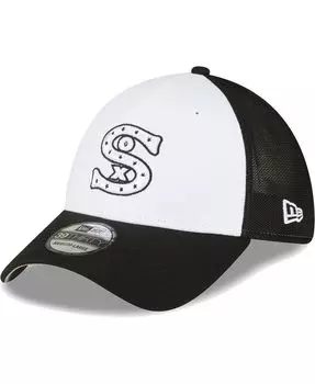 Мужская черно-белая бейсболка Chicago White Sox 2023 для тренировок на поле 39THIRTY Flex Hat New Era
