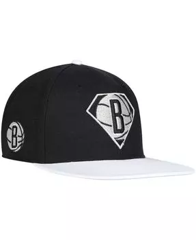 Мужская черно-белая кепка '47 Brooklyn Nets в честь 75-летия Carat Captain Snapback '47 Brand