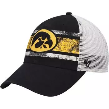 Мужская черно-белая кепка '47 Iowa Hawkeyes Interlude MVP Trucker Snapback