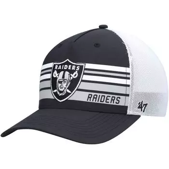 Мужская черно-белая кепка '47 Las Vegas Raiders Altitude II MVP Trucker Snapback