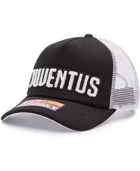 Мужская черно-белая кепка Juventus Freshman Trucker Snapback Fan Ink