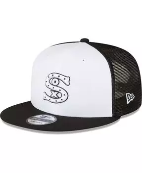 Мужская черно-белая кепка Snapback Chicago White Sox 2023 для тренировок на поле 9FIFTY New Era
