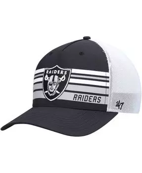 Мужская черно-белая кепка Snapback Las Vegas Raiders Altitude II MVP Trucker '47 Brand