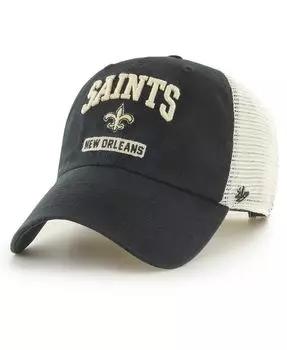Мужская черно-белая кепка Snapback New Orleans Saints Morgantown Trucker Clean Up '47 Brand