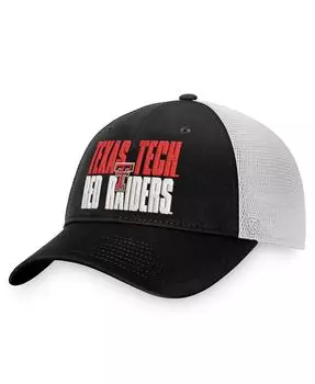 Мужская черно-белая кепка Texas Tech Red Raiders Stockpile Trucker Snapback Top of the World