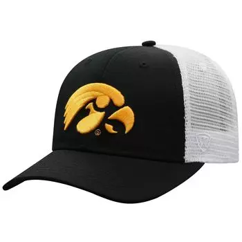 Мужская черно-белая кепка Top of the World Iowa Hawkeyes Trucker Snapback