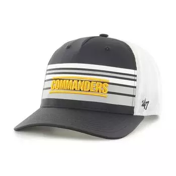 Мужская черно-белая кепка Washington Commanders Altitude MVP Trucker Snapback '47