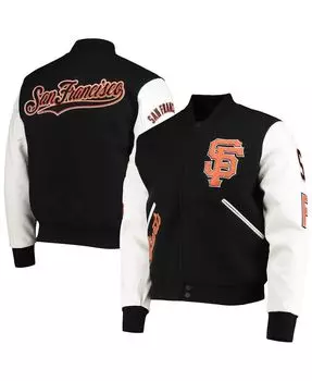 Мужская черно-белая куртка san francisco giants varsity logo с молнией во всю длину Pro Standard, черно-белый
