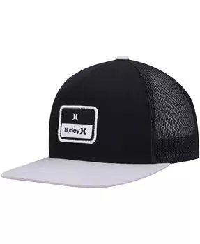 Мужская черно-белая многоуровневая кепка Trucker Snapback Hurley