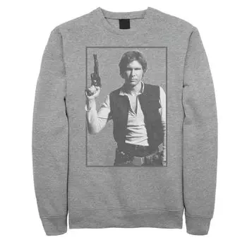 Мужская черно-белая толстовка с плакатом Han Solo Star Wars