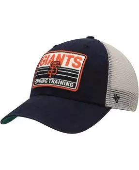 Мужская черно-коричневая кепка San Francisco Giants Four Stroke Clean Up Trucker Snapback '47 Brand