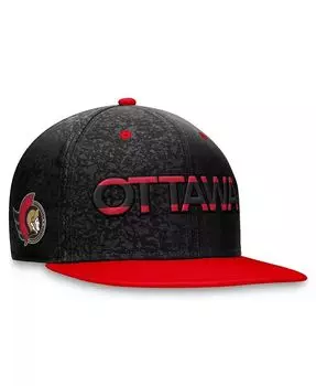 Мужская черно-красная двухцветная бейсболка Ottawa Senators Authentic Pro Rink Snapback Fanatics, черный