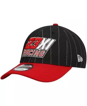 Мужская черно-красная кепка 23XI Racing в тонкую полоску 9FORTY Snapback Hat New Era