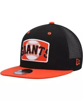 Мужская черно-оранжевая кепка San Francisco Giants Logo Zoom Trucker 9FIFTY Snapback New Era