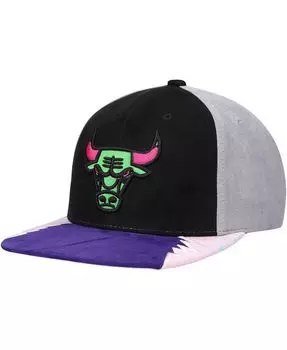 Мужская черно-розовая кепка Snapback Chicago Bulls Day 5 Mitchell & Ness