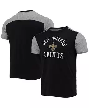 Мужская черно-серая футболка new orleans saints field goal slub Majestic, мульти