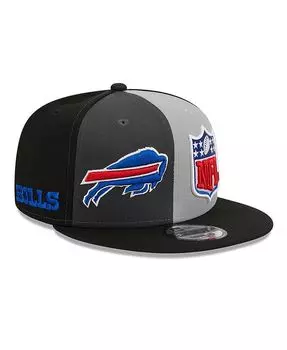 Мужская черно-серая кепка Buffalo Bills 2023 Sideline 9FIFTY Snapback New Era