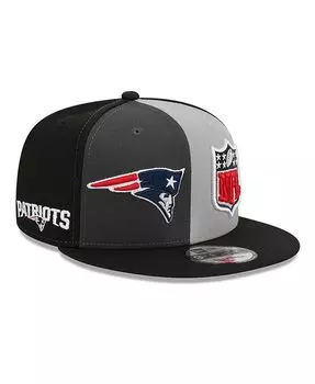 Мужская черно-серая кепка New England Patriots 2023 Sideline 9FIFTY Snapback New Era