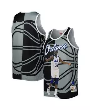 Мужская черно-серая майка с сублимированной отделкой Orlando Magic Shaquille O'Neal Mitchell & Ness, мультиколор
