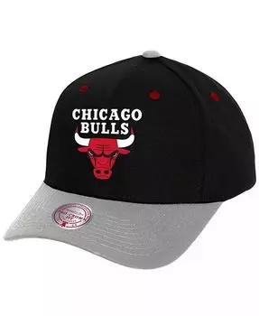 Мужская черно-серая регулируемая кепка Chicago Bulls Pro Crown Mitchell & Ness, черный