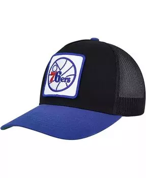 Мужская черно-синяя кепка Philadelphia 76ers SOUL Truck It Trucker Snapback Mitchell & Ness, черный
