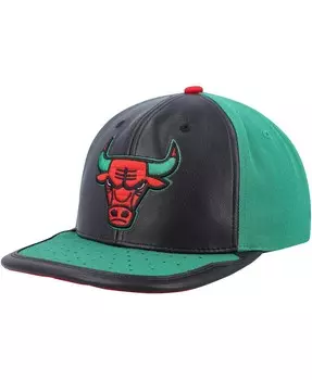 Мужская черно-зеленая кепка Chicago Bulls Day One Snapback Mitchell & Ness