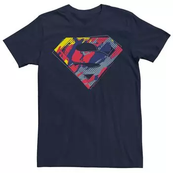 Мужская цветная футболка с графическим рисунком и логотипом DC Comics Superman в стиле поп-арт Licensed Character