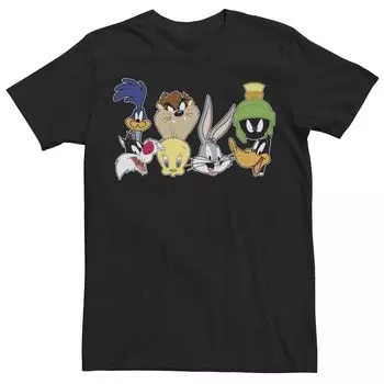 Мужская цветная футболка с персонажами Looney Tunes Crew Faces Licensed Character