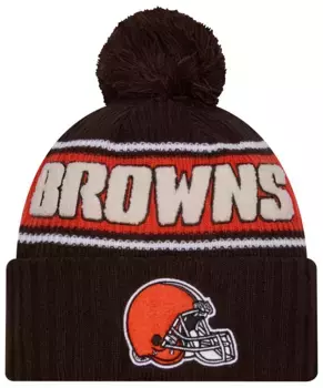 Мужская цветная вязаная шапка New Era Cleveland Browns Sideline Sport Team