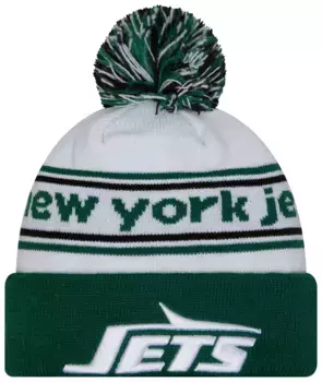 Мужская цветная вязаная шапка New Era New York Jets Team Team с полосками